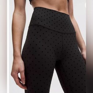NWT Lululemon Polka Flock Black Align High Rise Pant 28” Legging Size 6